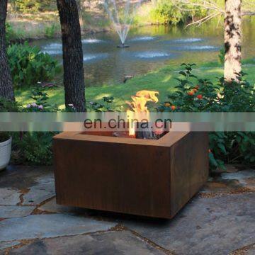 09CUPGRNI Rusty Corten weathering steel fire pits /corten steel outdoor firepit