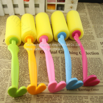 OEM Transparent PP Plastic Bottle Brush Tool Mould Factory Hand Tool Baby Feeding Milk Bottle Cleaning Sponge Brush Mould