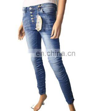 DiZNEW 2019 OEM ODM Wholesale Custom USA Women's Jeans Pants Crush Jeans photo-2