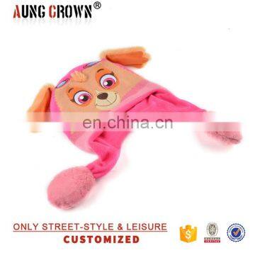 Clapping Earflap Animal Clap Hats,inside Polar Fleece Hand Made Knitted Kids Winter Cap photo-2