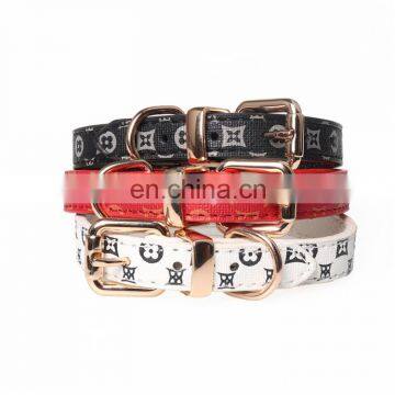 Famous logo printing pvc dog collar for pets