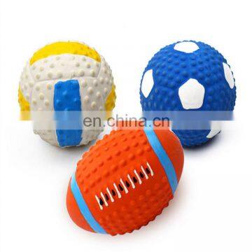 Eco-friendly latex pet dog balls squeak toys chew latex pet toy