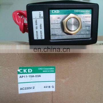 Japan CKD Solenoid Valve AP11-15A-03A-AC220VZ  Normally Closed copper  Material