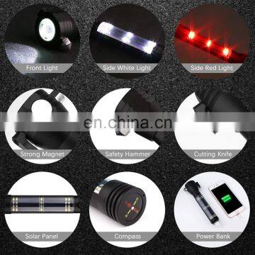 450 Lumen Outdoor Tools Light Emergency LED Flashlight Solar Power Torch Light for Outdoor photo-6