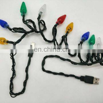 Durable Usb Colorful Pinecone Led String Light