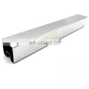 Steel pipe customized size decorative stainless steel slot grooveed square tube / pipe for Railing