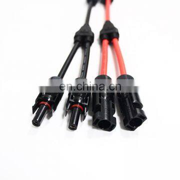 Waterproof IP68 2 In 1 AC Power Solar Wire Connector Y-Branch Solar Connector for Solar PV Panel System photo-2