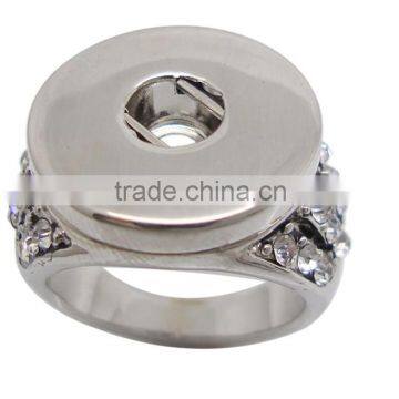 Custom classical Stainless steel fashion ring snap button ring wholesale