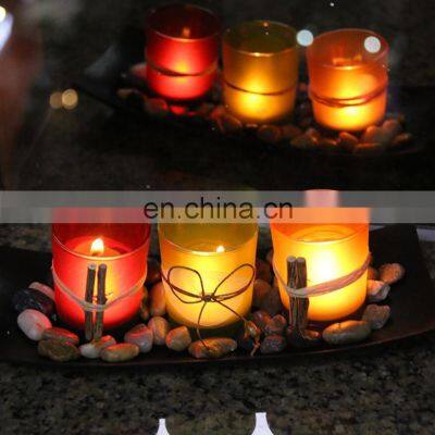 2020 Europe Stylish Hot Seller Amazon Battery Led Light Glass Dinner Decoration Swirling Glitter Candle Holder photo-5