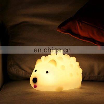 New Product Ideas 2021 Hedgehog LED Silicone Night Light Baby for Kids