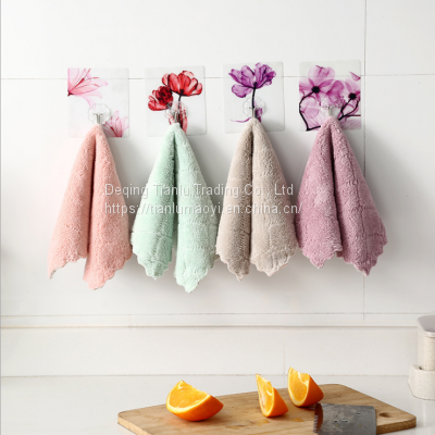 Double Side Water Washing Cloth Without Oil Absorption Cloth 100 Clean Cloth Coral Velvet Kitchen Lazy Cloth photo-4