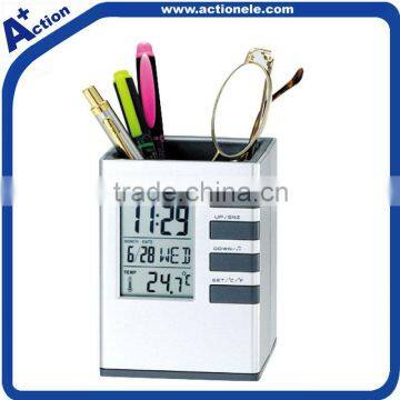 Pen Holder Digital Alarm Clock With Calendar Quality Choice photo-4