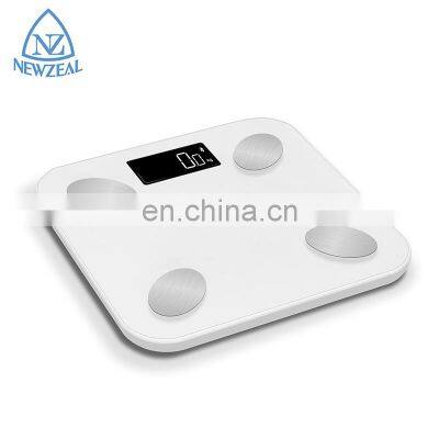 ABS Plastic Platform White Precision Bathroom Scales Blue Tooth App Digital Body Fat Scale