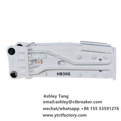 white color 30ton excavator HB30G hydraulic hammer hydraulic breaker