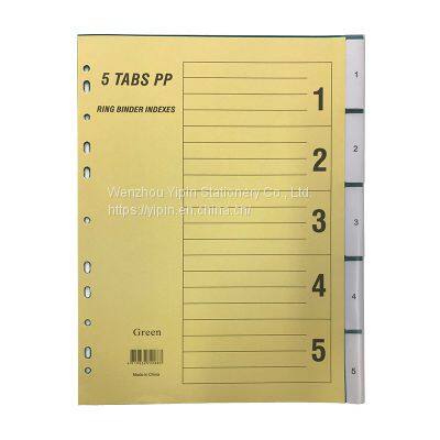 Transparent Color Divider With Tabs for School and Office Saudi Arabia UAE United Arab Emirates