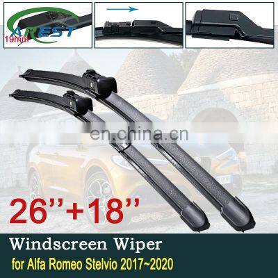 for Alfa Romeo Stelvio 2017~2020 2018 2019 Tipo 949 SUV Car Wiper Blades Front Windscreen Windshield Wipers Car Accessories