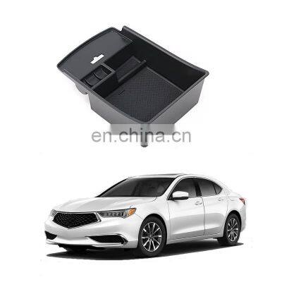 Interior Accessories Parts Silicone Armrest Rest Storage Box Center Control Console Organizer Tray For Acura Tlx 2015-2017