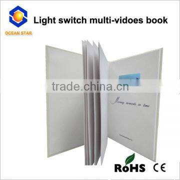 TFT LCD display video in print /Business video card christmas greeting card