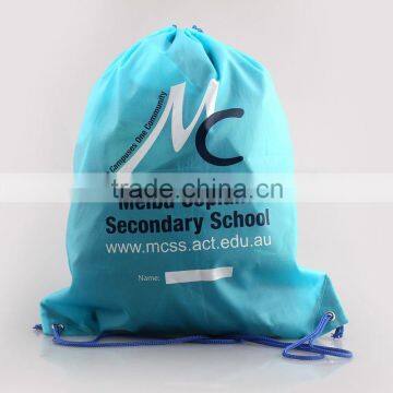 Promotional waterproof polyester drawstring bag