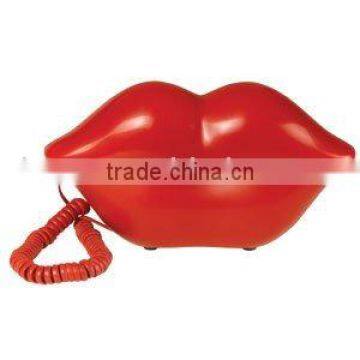 lip shape corded cartoon telephoen with funny and fancy phone