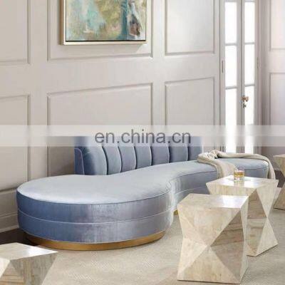 European Style Velvet Sofa Sets Furniture Useful Living Room Sofas photo-2