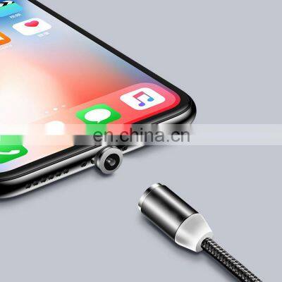 360 Degree Auto Connect Rotation Charging USB Magnet Braided Round Magnetic Cable photo-4