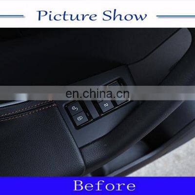 Carbon Fiber Style ABS Car Door Seat Memory Button Cover Trim For Jaguar F-Pace f Pace 2016 2017 2018 Accessories photo-3