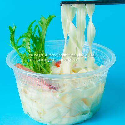 Disposable Plstic Bowl 15oz 450ml Togo Food Packaging Container pp Clear Bowl With Lid photo-4