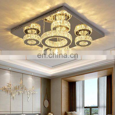 Modern Chandelier Crystal Fixture Pendant Ceiling Lamp Customized Hot Selling Lampen Home Chrome Crystal photo-5