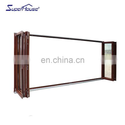 Superhouse Countryside red wooden 10m width aluminum folding stack door partition wall