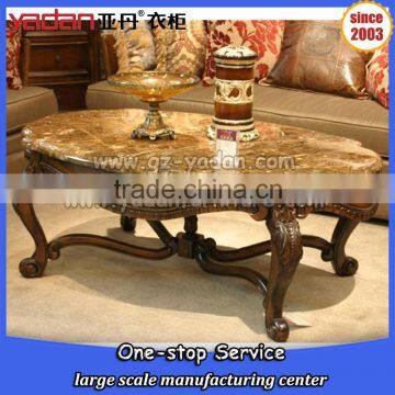 Heavy duty marble top coffee table for sale,oval coffee table living room furniture