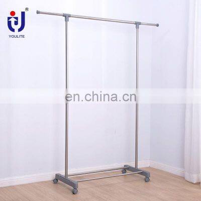 Portable Retractable Steel Wheeled Clothes Dryer Stand Rail