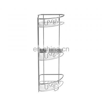 Good Quality Stainless Steel Kitchen Organization Shelves Storage Holders & Racks 3-Layer Metal Corner Triangle Storage Racks photo-5