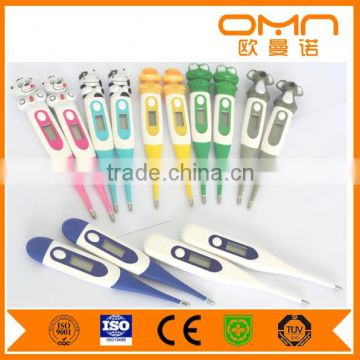 Hot sale Digital Baby thermometer cartoon thermometer have hard tip and flexible tip with CE take care of baby healthy