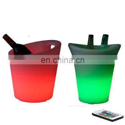 large plastic glowing led illuminated ice bucket for beer Colors Changing wholesale wine vodka whiskey Wine Ice Beer bucket