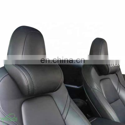 2022 Luxury Car Seat Headrest for Tesla Model 3/Y/S/X Car Leather Waist Pillows Car Accessories For Model 3