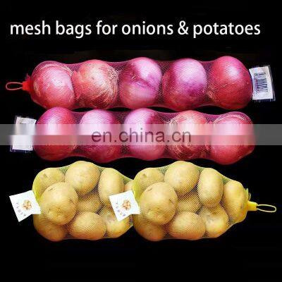Wholesale Vegetable Fruit Packaging Protective Plastic Mesh Bag Net Custom Print Sleeve Net Bag Small Mesh Net Bag With Logo photo-2