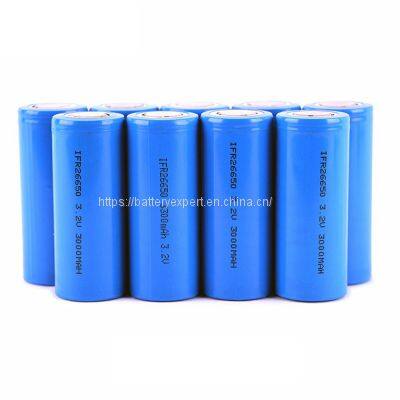 10C High rate 26650 3.2v 3000mAh LiFePO4 fast discharge lithium iron phosphate battery cell