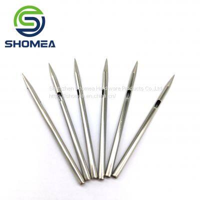 Shomea Customized Thin Wall Stainless Steel cut slot needle cannula with pencil point tip