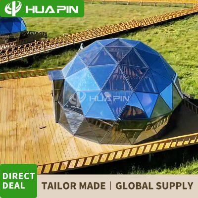 Outdoor Durable Geodesic Glass Wall Dome Tent for Eco Living photo-2