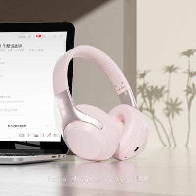 Pink color Waterproof best buy cheap over ear noise cancelling over ear headphones bluetooth