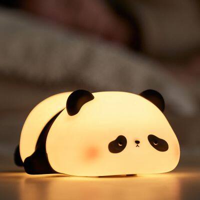 Factory Direct Cute Cartoon Silicone Panda LED Night Light USB Touch Sensor Mini Size for Children's Bedroom Bedside photo-6