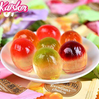 Fruit flavor assorts OEM HALAL jam center filled fruit soft candy