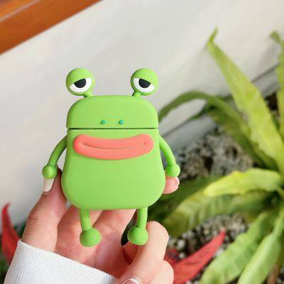 Cute Frog Design Case for Airpods 1/2 Pro Max Apple Earphone Case Silicone Wireless Protective Case photo-4