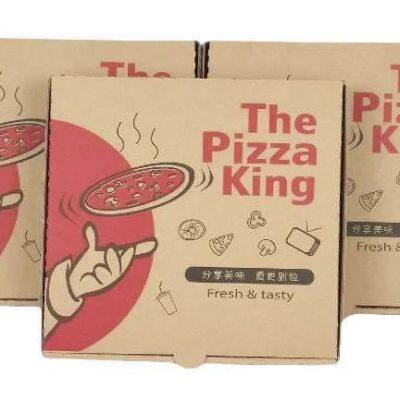 Wholesale Corrugated Bulk Custom Size 9 11 13 15 Inch Plain and Printed Pizza Box With Custom Logo
