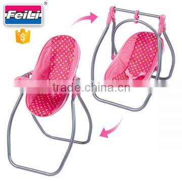 Feili 2 in 1 doll highchair and swing set baby doll highchair doll swing toy