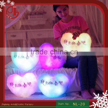 LED Luminous Night Light Love Heart Plush Led Pillow Stuffed Cushion LED Toy Valentine Gifts