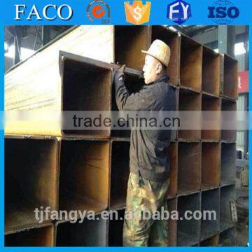 Tianjin square rectangular pipe ! cattle fence pipe black iron low price square tube steel 15x15