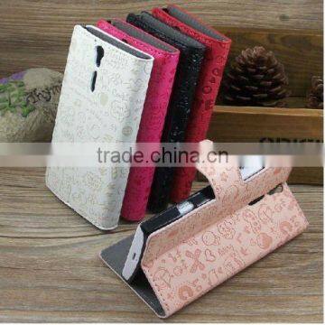 flip case for sony xperia l, Flip Leather Skin Smart Holder Case Cover For SONY ERICSSON XPERIA S LT26i