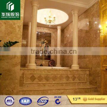 Stone Crema Marfil Beige Marble Solid Columns with polished finish